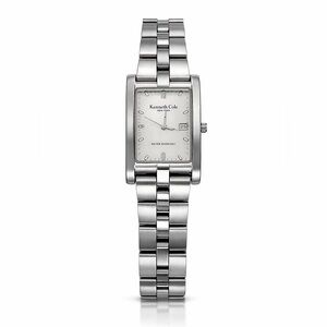 Kenneth Cole Men’s Stainless Steel Watch Rectangular Face Silver Date Classic